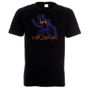 T-Shirt Aquaria Unisex - wzor damski - czarny